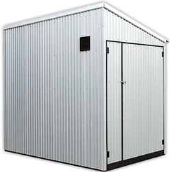 バイクガレージ外観斜め横側